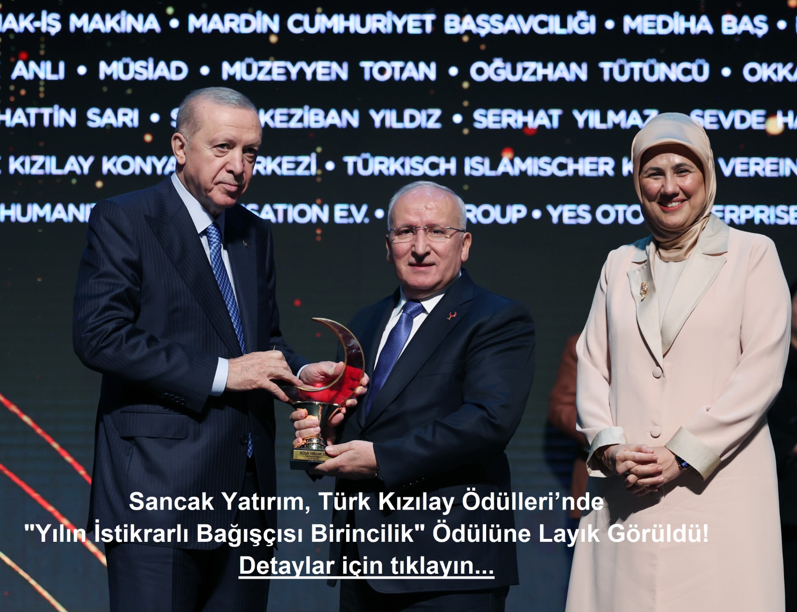Sancak Yatırım, Türk Kızılay Ödüllerin'de 